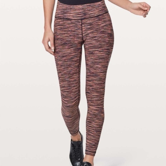 Lululemon Wunder Under High Rise warp speed Filtered Orange Electric Coral - Picture 3 of 3